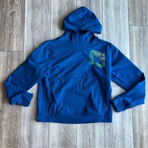 Boys Blue Tek Gear Hoodie Game On PullOver with Hood Sweatshirt Youth Size XL